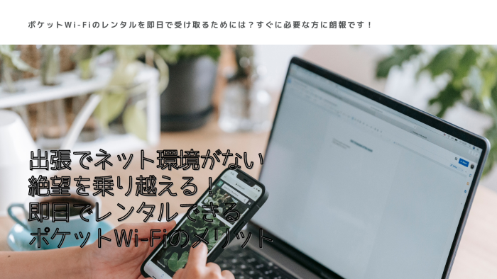 出張でネット環境がない絶望を乗り越える！即日でレンタルできるポケットWi-Fiのメリット